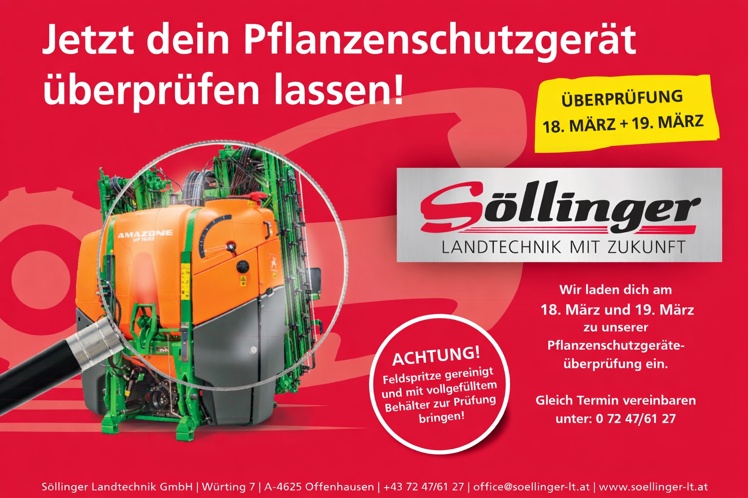 Feldspritzenüberprüfung